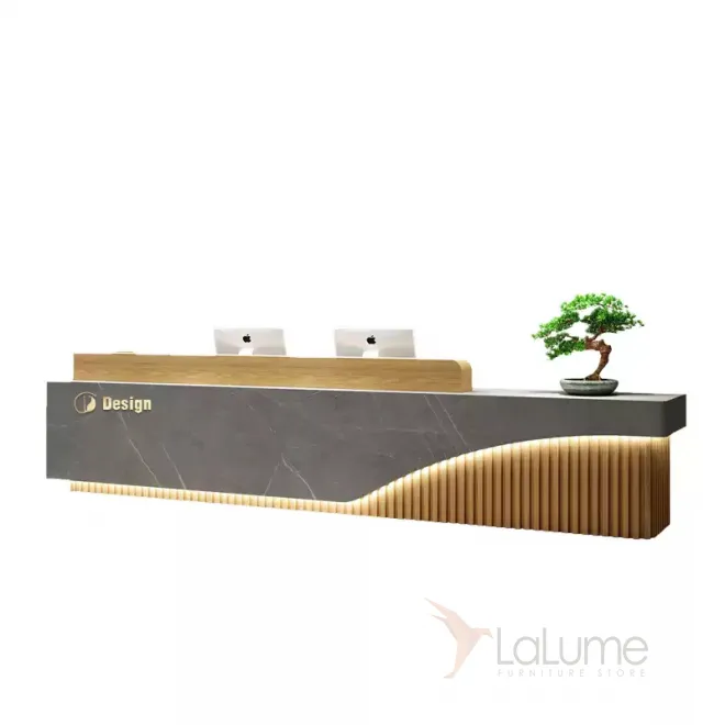 Роскошная стойка ресепшен от LaLume с подсветкой RS40235-32