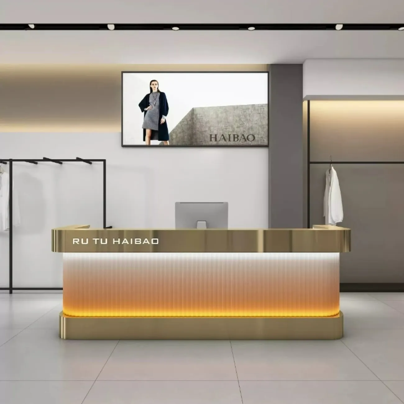 Роскошная стойка ресепшен Yunmuge от LaLume RS40237-32