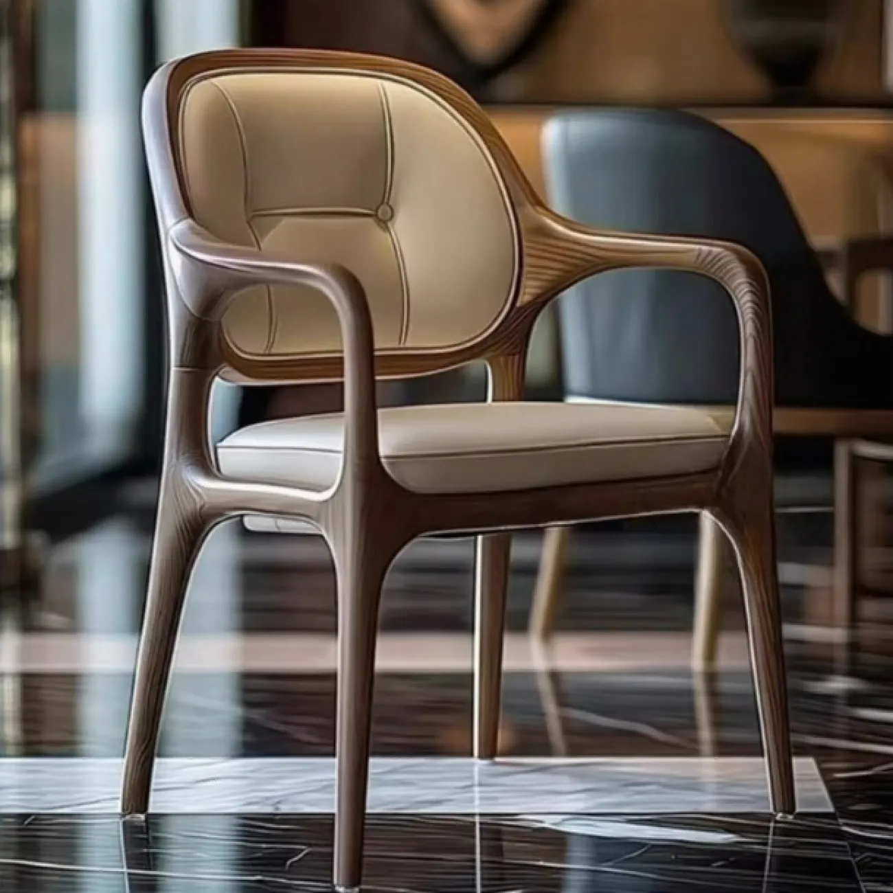 Элегантный обеденный стул Shangshe от LaLume из дерева ST40238-32