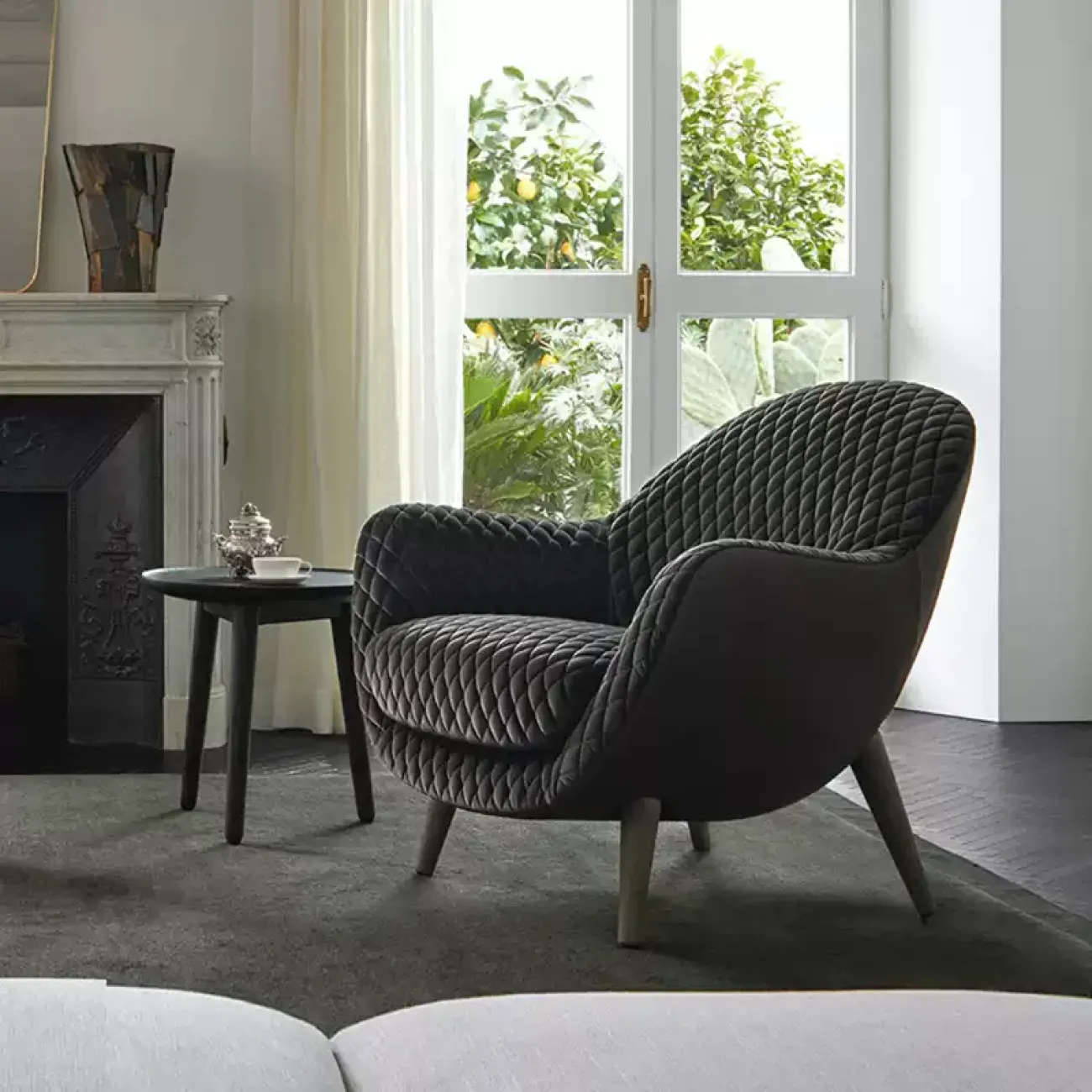 Роскошное кресло Poliform от LaLume с кожаной обивкой KR40247-32