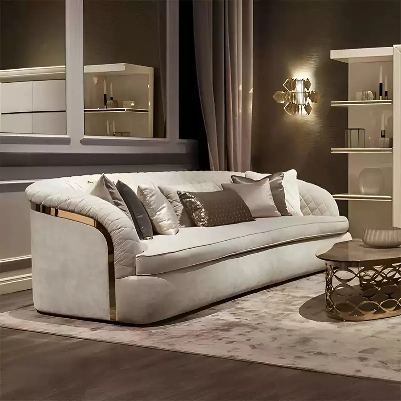 Трехместный диван Cantori от LaLume эргономичной формы DV40251-32