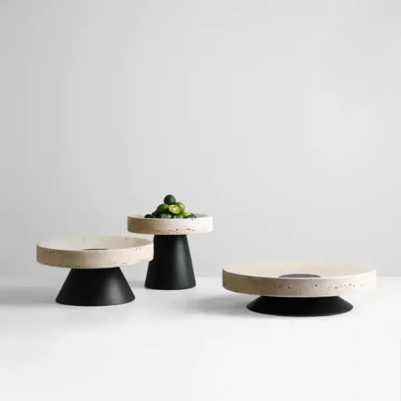 Оригинальный поднос на подставке Vavinci от LaLume мрамора и травертина FZ40267-32