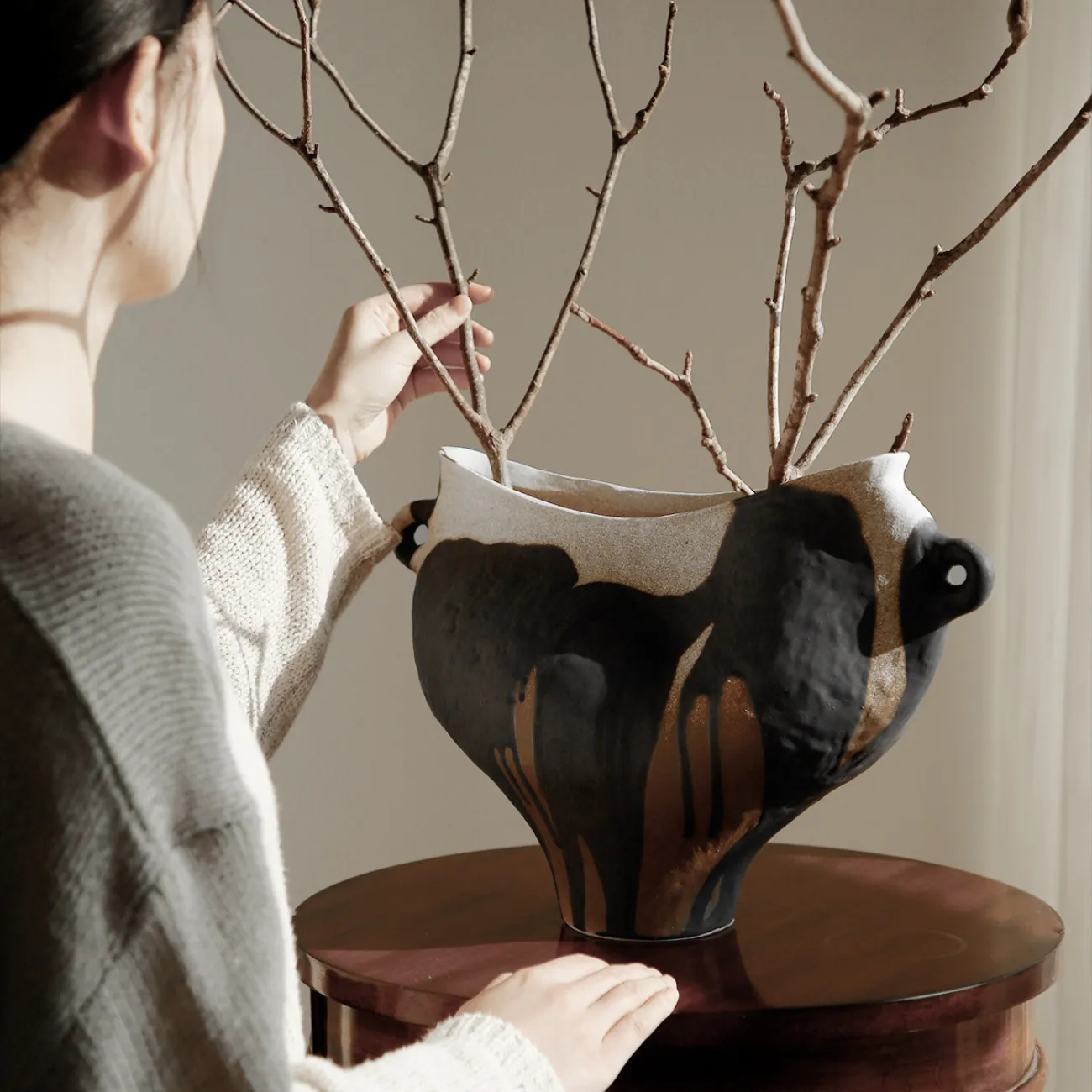 Античная ваза Vavinci от LaLume из керамики VZ40274-32 Античная ваза Vavinci от LaLume из керамики VZ40274-32