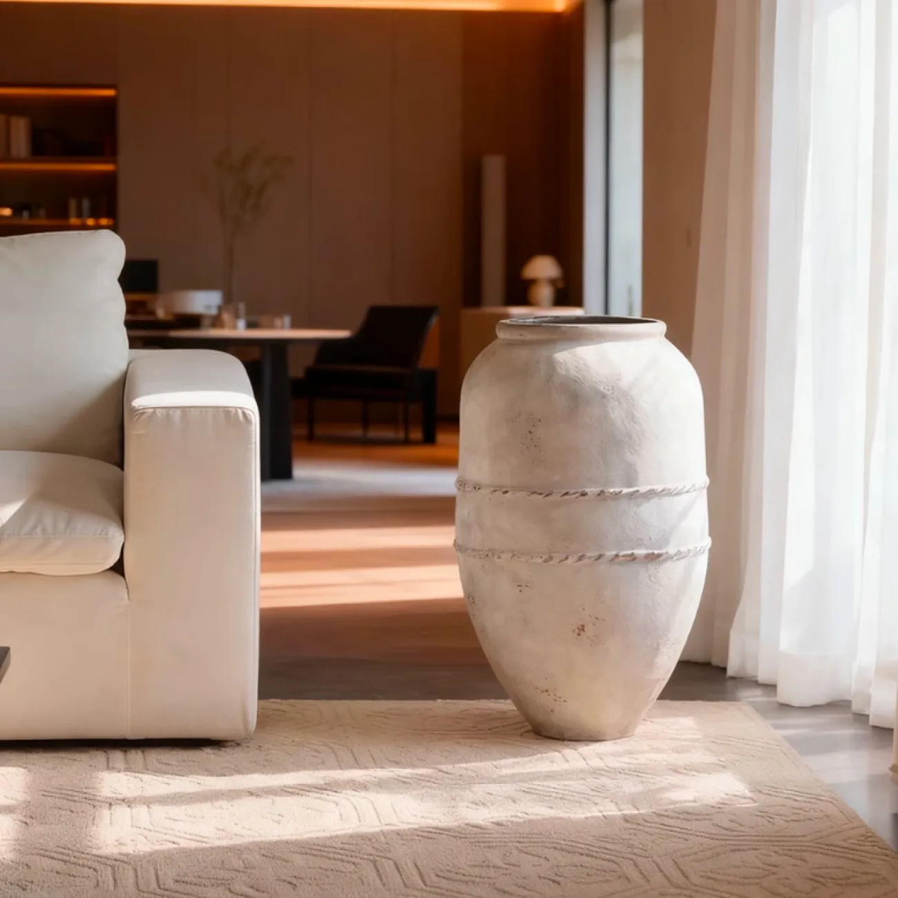 Античная напольная ваза White Lily от LaLume из керамики VZ40275-32