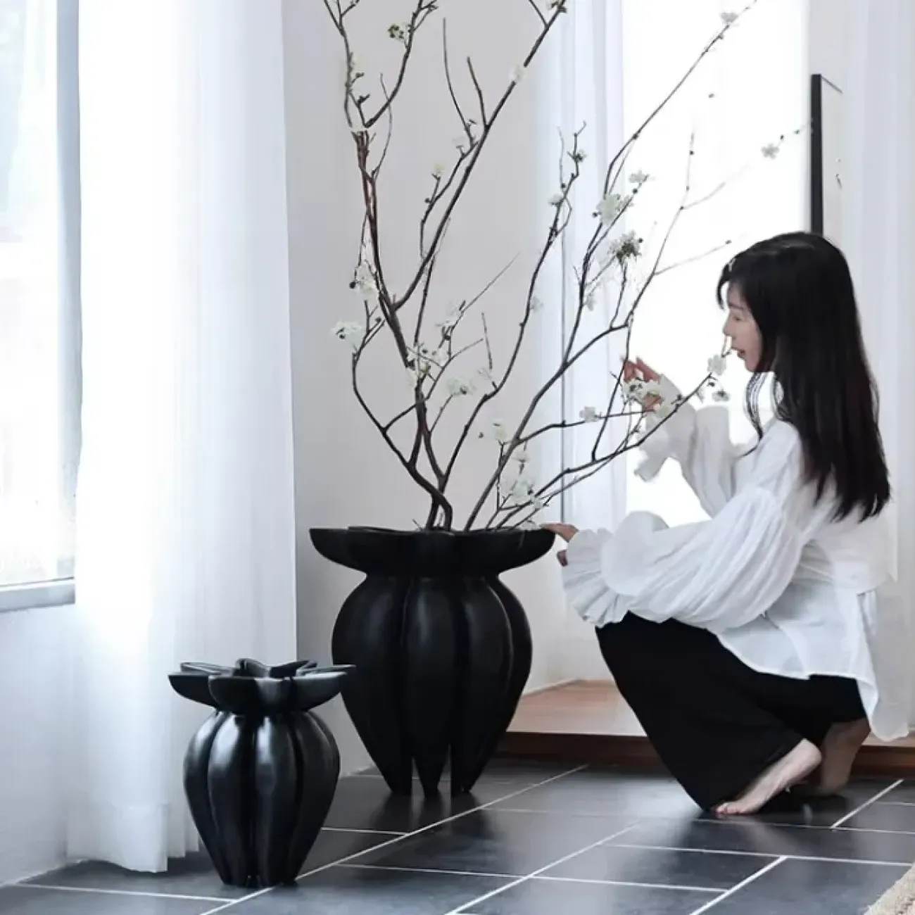 Оригинальная ваза White Lily от LaLume из пластика со стекловолокном VZ40278-32