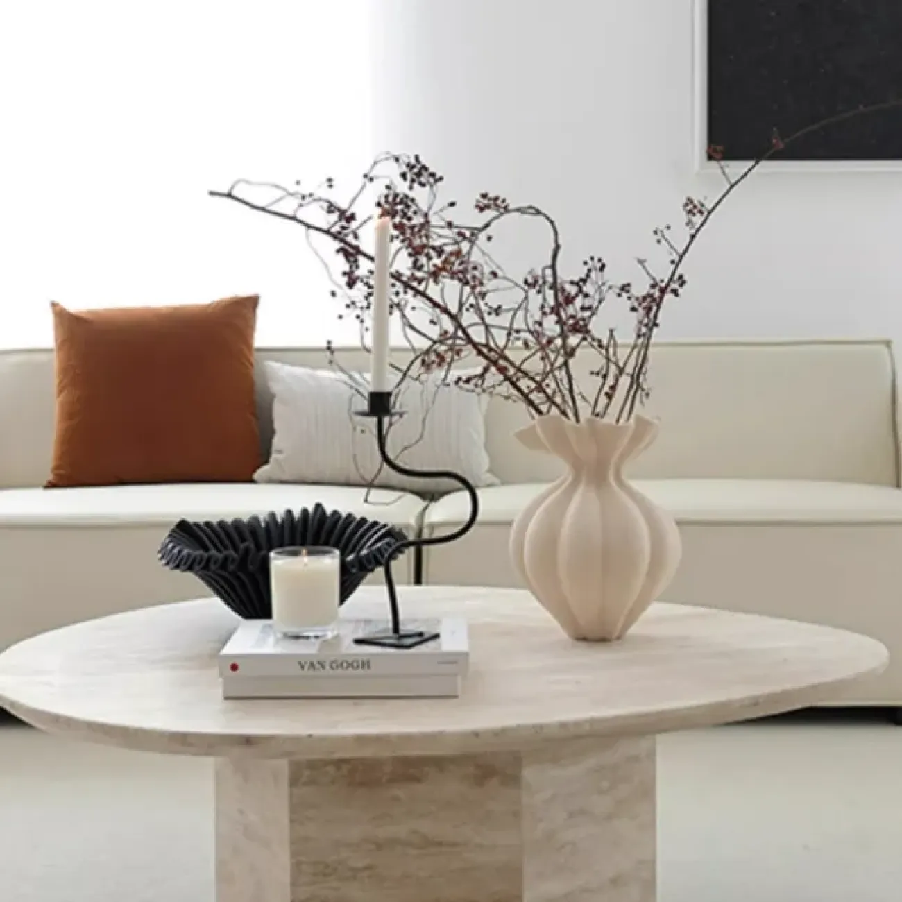  Роскошная ваза White Lily от LaLume из смолы VZ40280-32