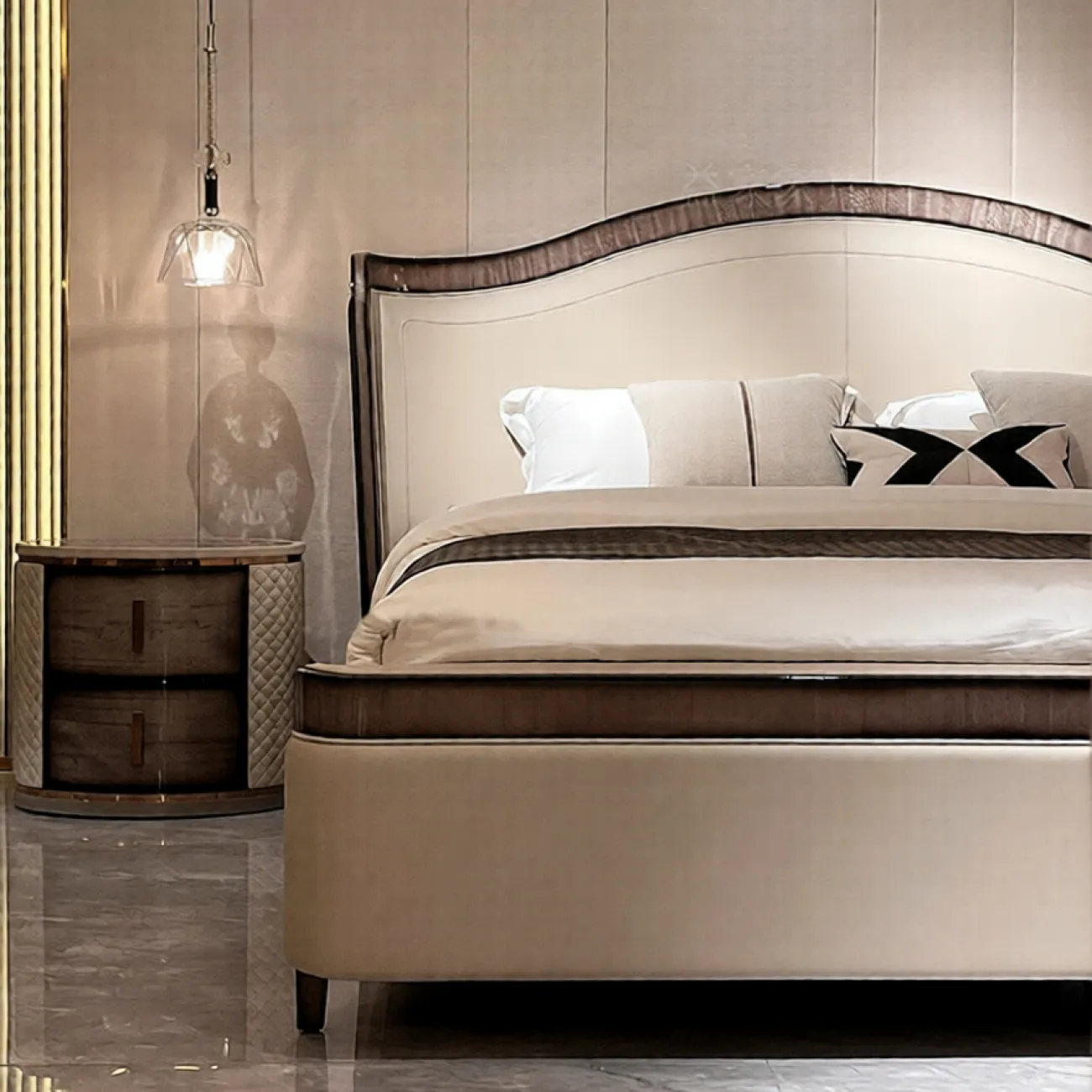 Классическая прикроватная тумба Carat из древесины бука KD40316-32