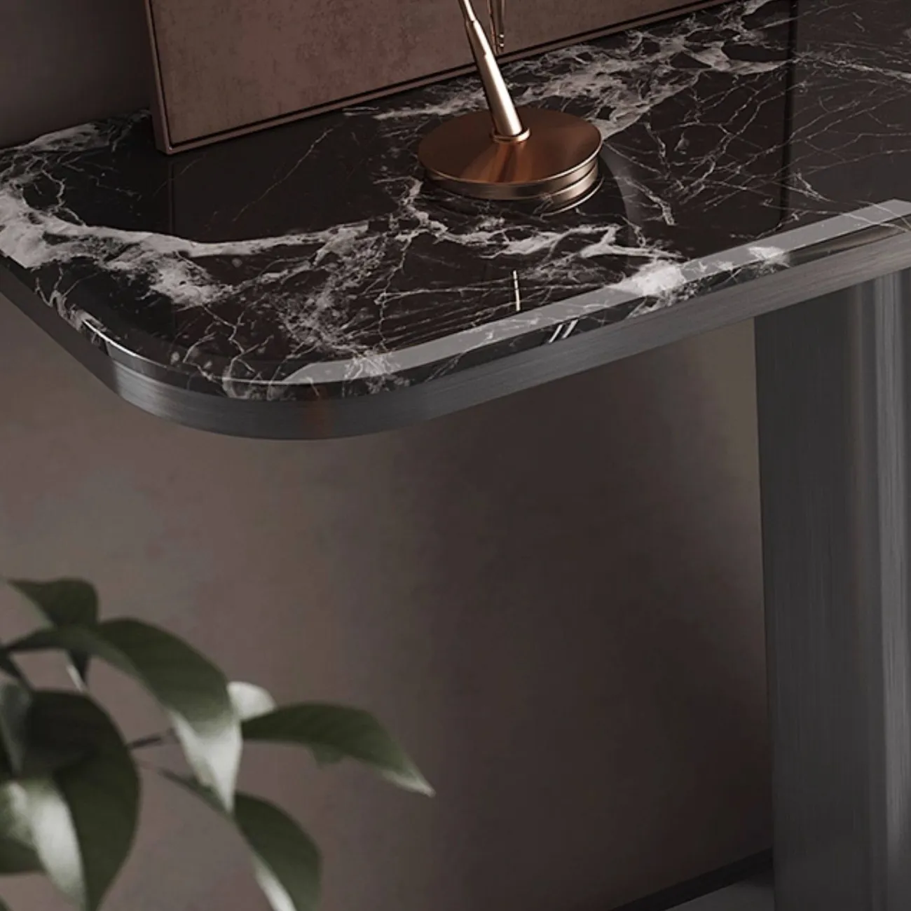 Роскошный пристенный столик Mobeier от LaLume с мраморной или деревянной столешницей PS40318-32