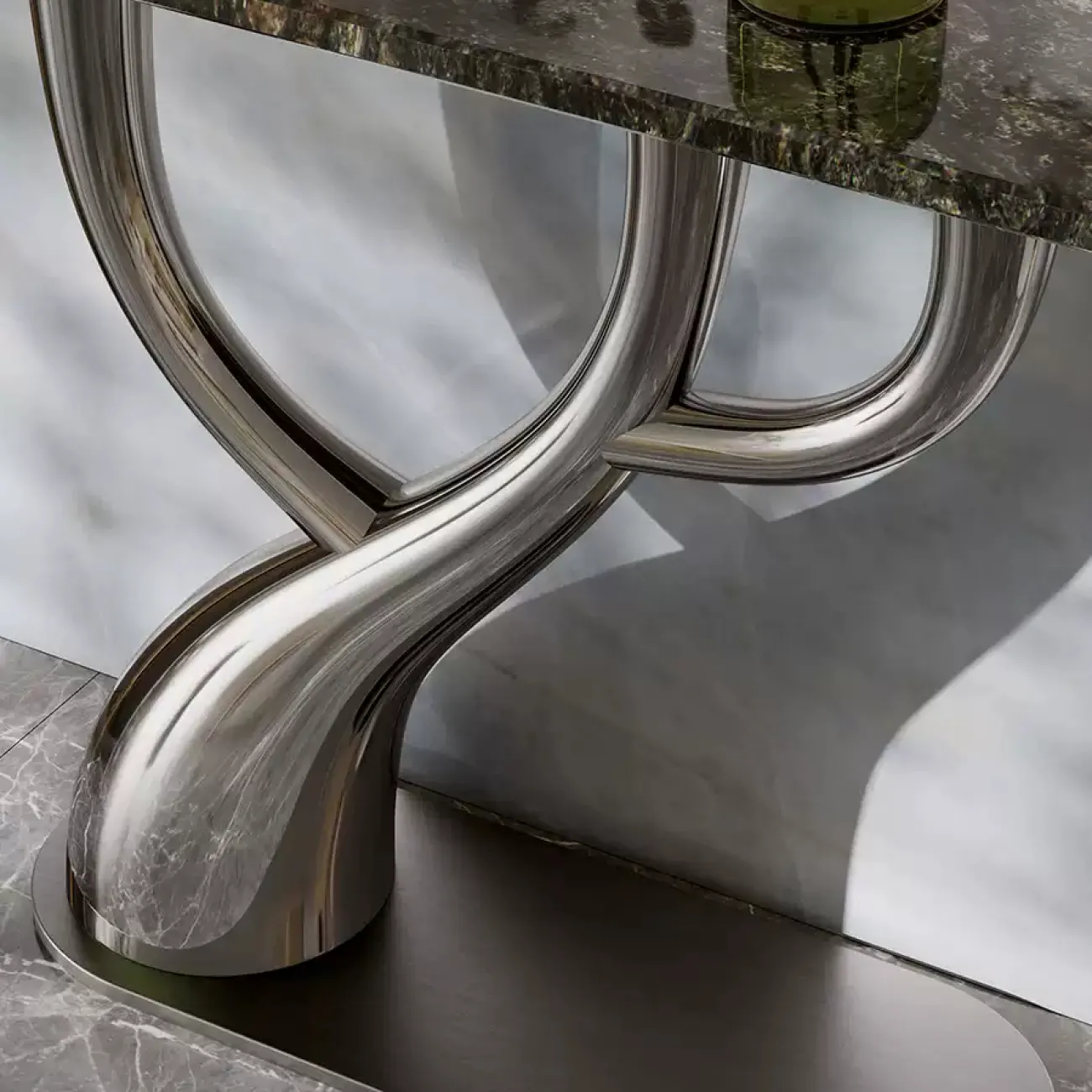 Элегантный пристенный столик Dazoo от LaLume с мраморной столешницей PS40326-32