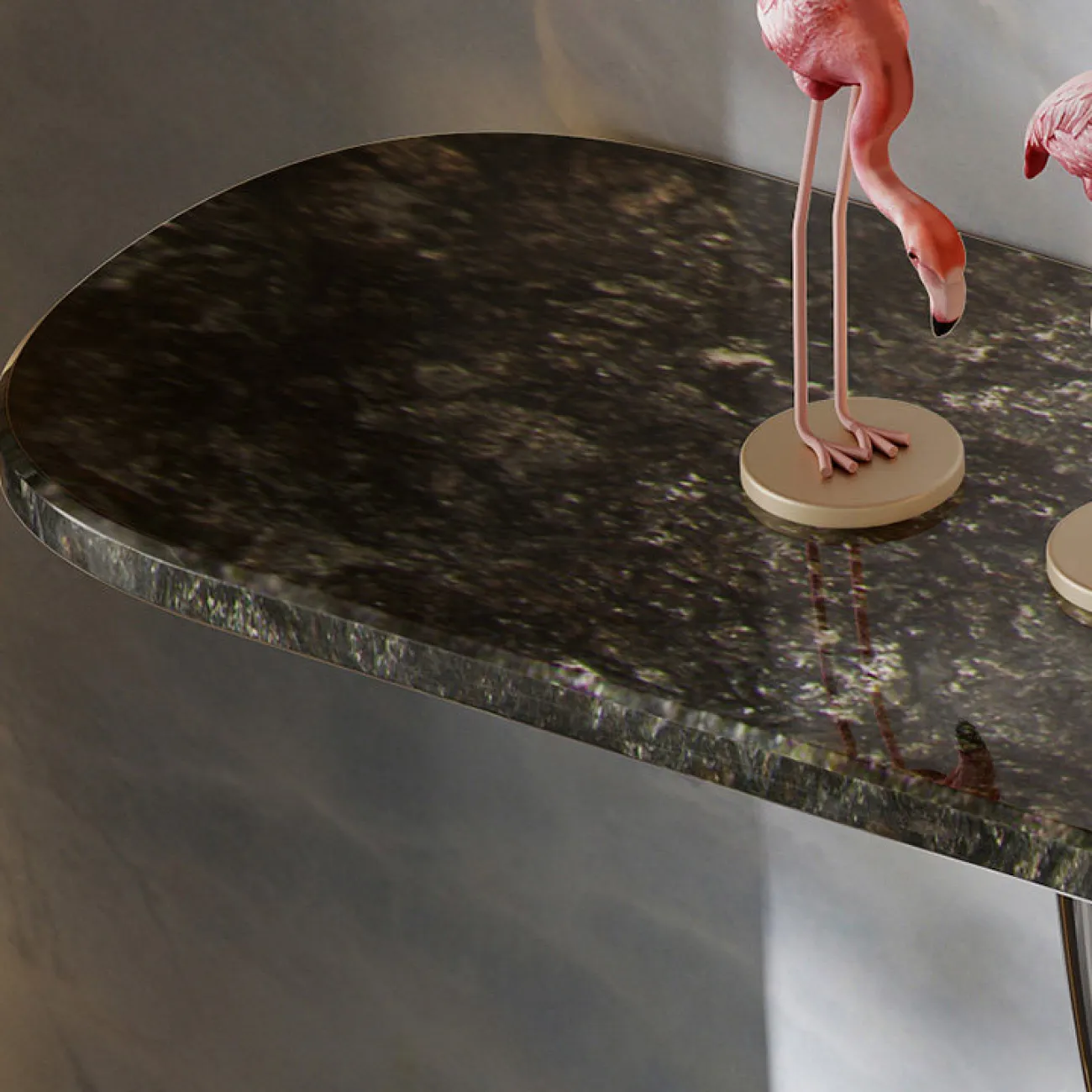 Элегантный пристенный столик Dazoo от LaLume с мраморной столешницей PS40326-32