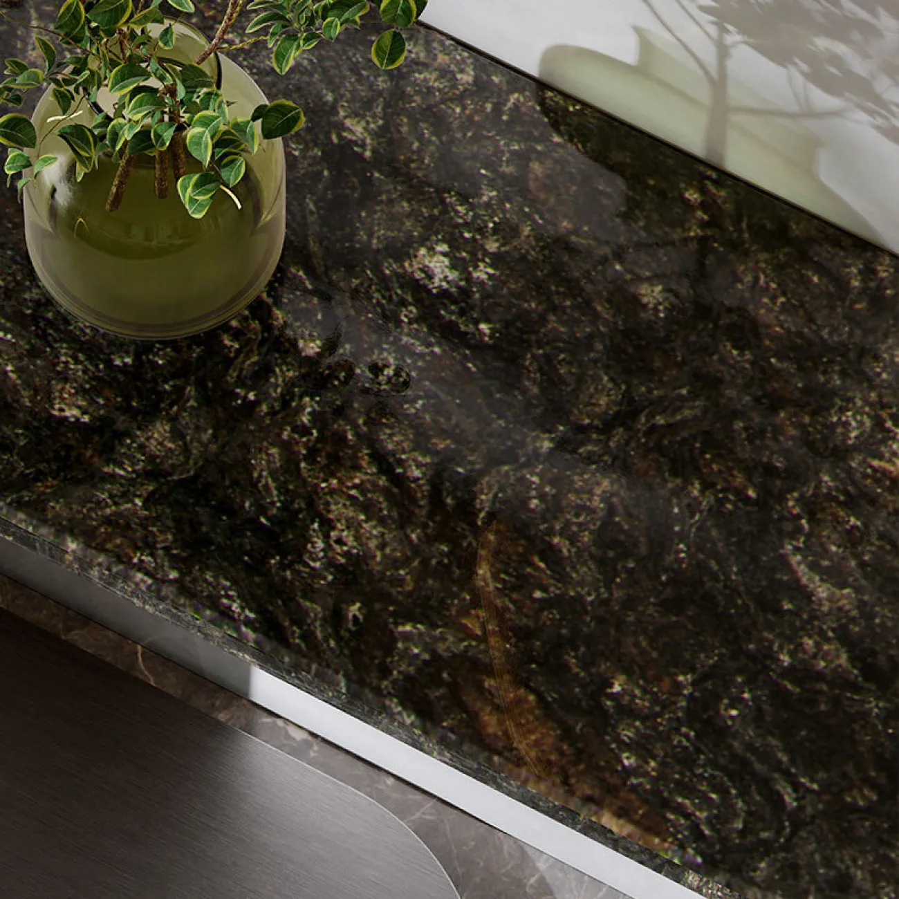 Элегантный пристенный столик Dazoo от LaLume с мраморной столешницей PS40326-32