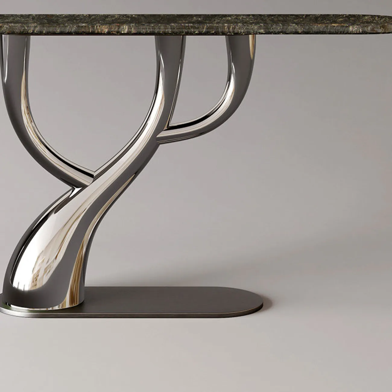 Элегантный пристенный столик Dazoo от LaLume с мраморной столешницей PS40326-32