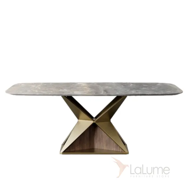 Роскошный обеденный стол Dazoo от LaLume с мраморной столешницей OS40328-32