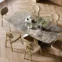 Роскошный обеденный стол Dazoo от LaLume с мраморной столешницей OS40328-32