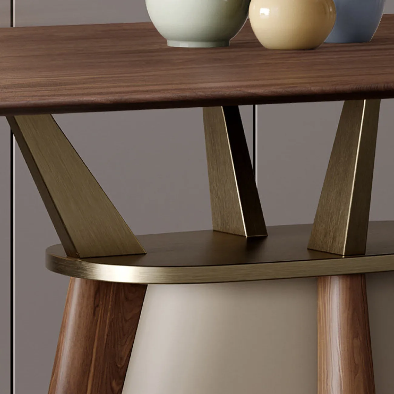 Роскошный обеденный стол Dazoo от LaLume с деревянной столешницей OS40330-32