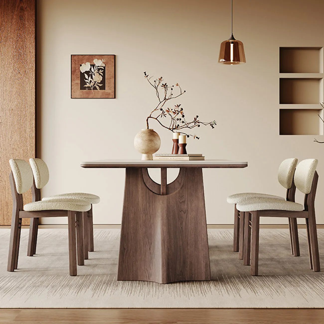 Элегантный обеденный стол Auguste от LaLume с мраморной столешницей OS40332-32 Элегантный обеденный стол Auguste от LaLume с мраморной столешницей OS40332-32