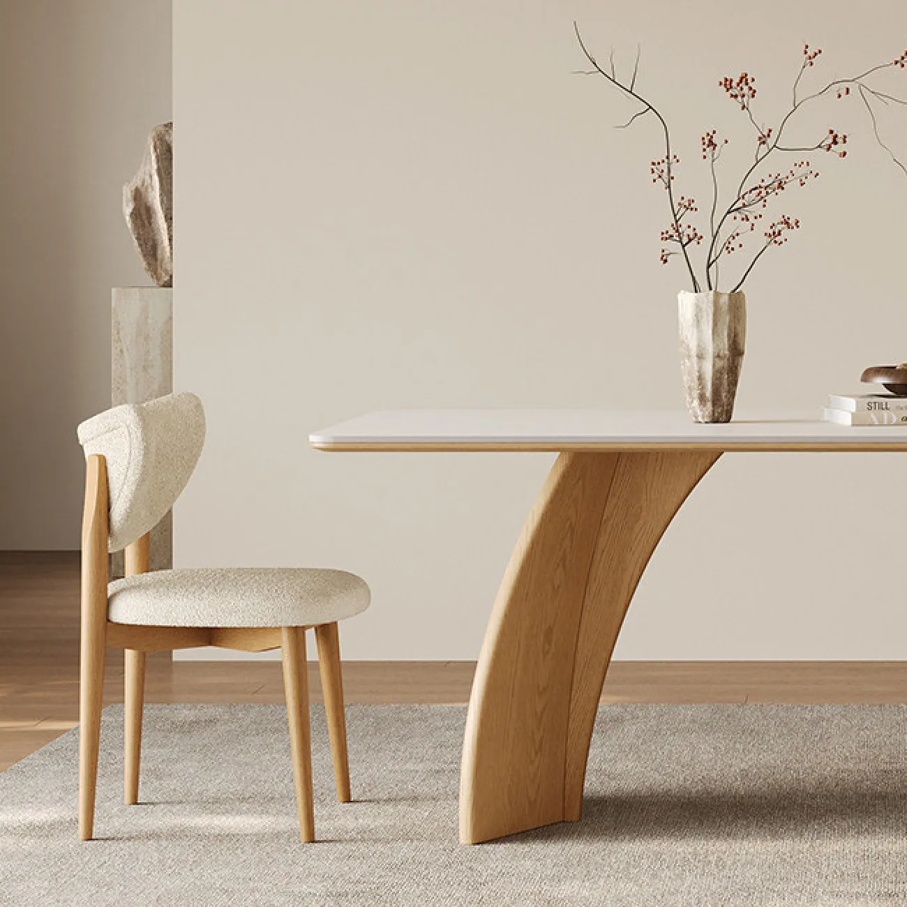 Элегантный обеденный стол Auguste от LaLume с каменной столешницей OS40333-32