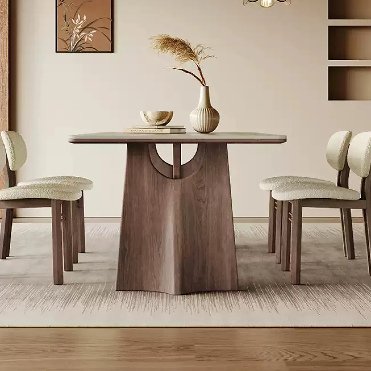 Элегантный обеденный стол Auguste от LaLume с мраморной столешницей OS40335-32