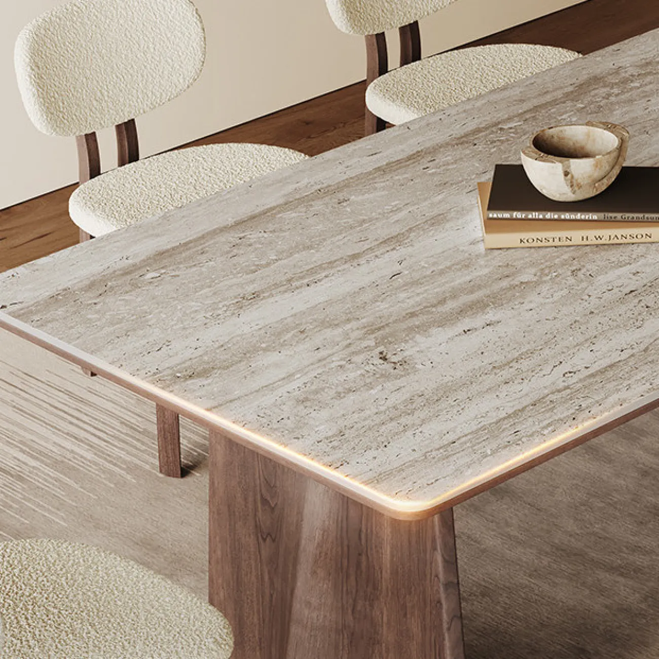 Элегантный обеденный стол Auguste от LaLume с мраморной столешницей OS40335-32