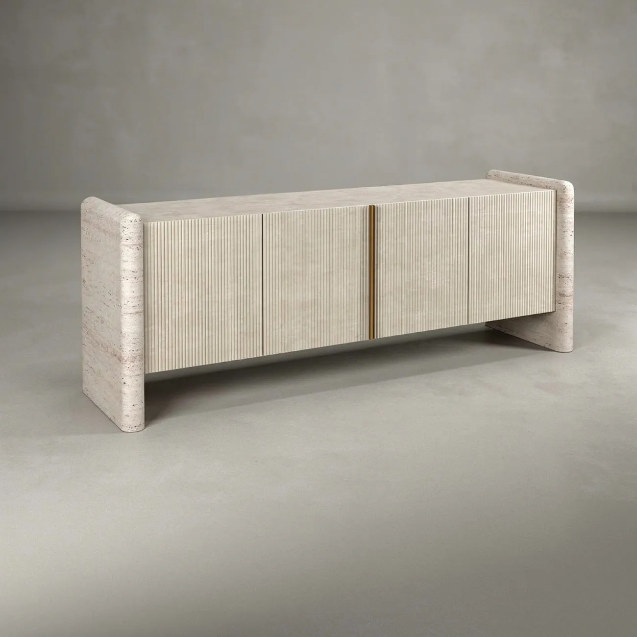 Классический комод KETUO CARRARA из травертина KC40341-32