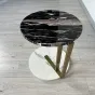 Роскошный кофейный мраморный круглый столик LaLume AR21203-23