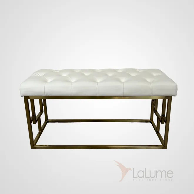 Банкетка молочная из эко-кожи B36811 от LaLume