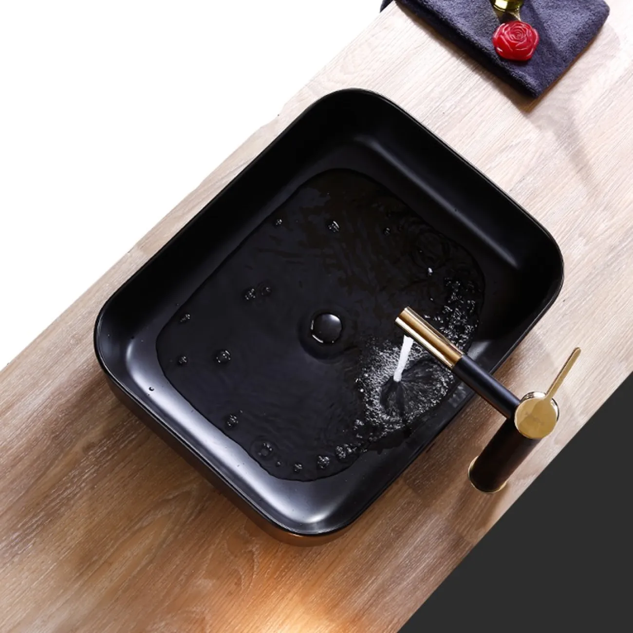 Квадратный керамический умывальник для ванной комнаты LaLume MB20659-23