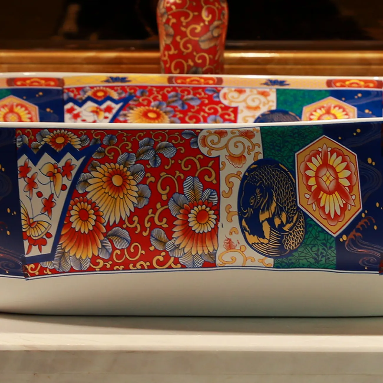 Художественный керамический умывальник для ванной комнаты LaLume MB20661-23