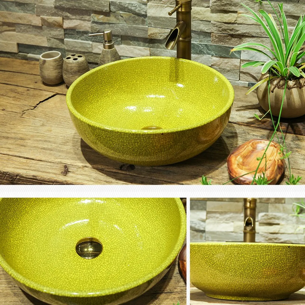 Круглая художественная раковина для ванной комнаты LaLume MB20663-23