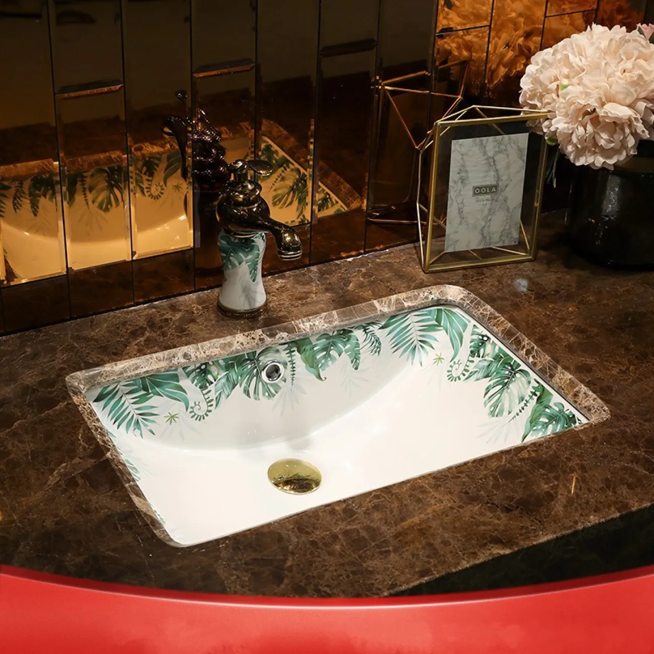 Встроенный керамический умывальник для ванной комнаты LaLume  MB20665-23 