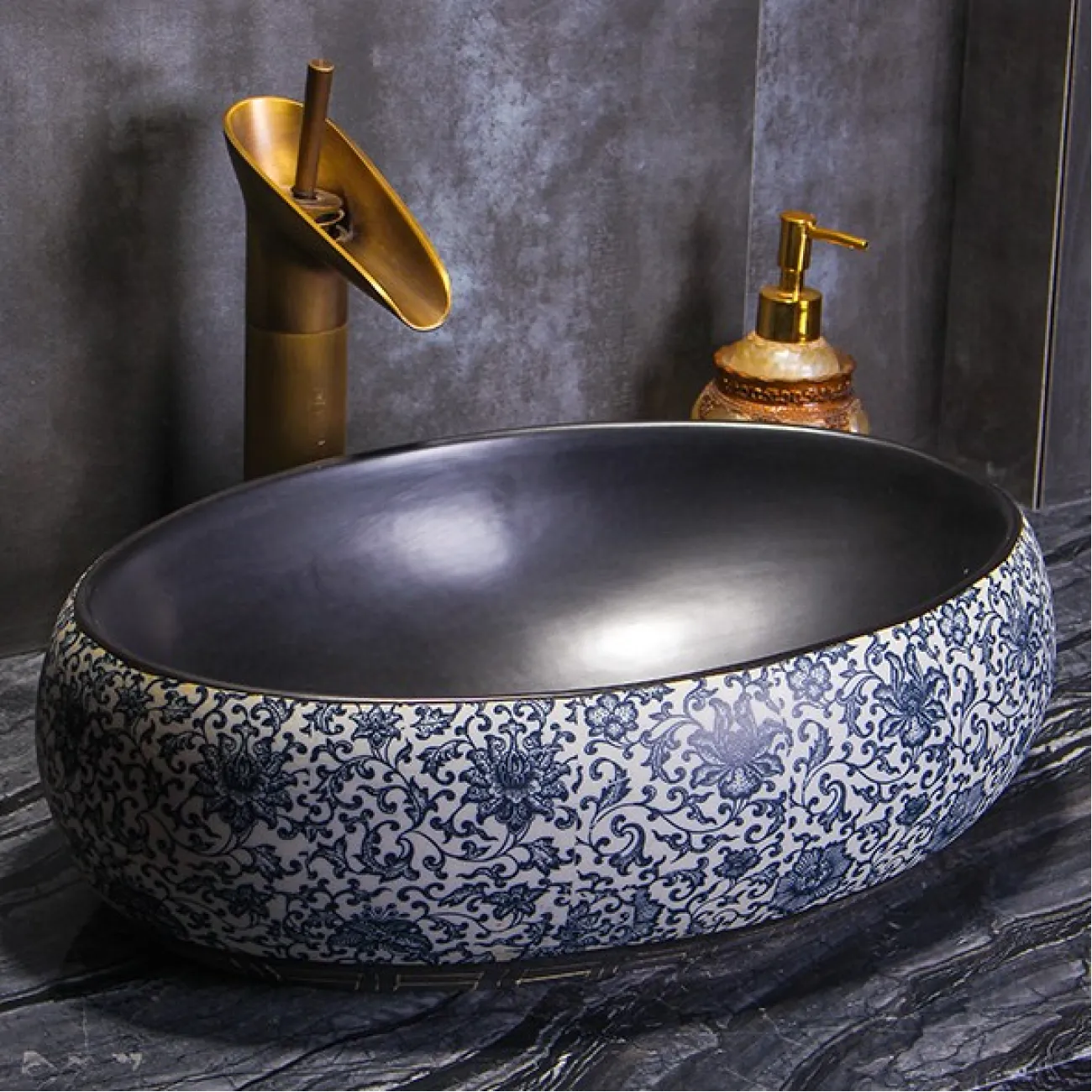 Керамический ретро умывальник  для ванной комнаты LaLume MB20666-23