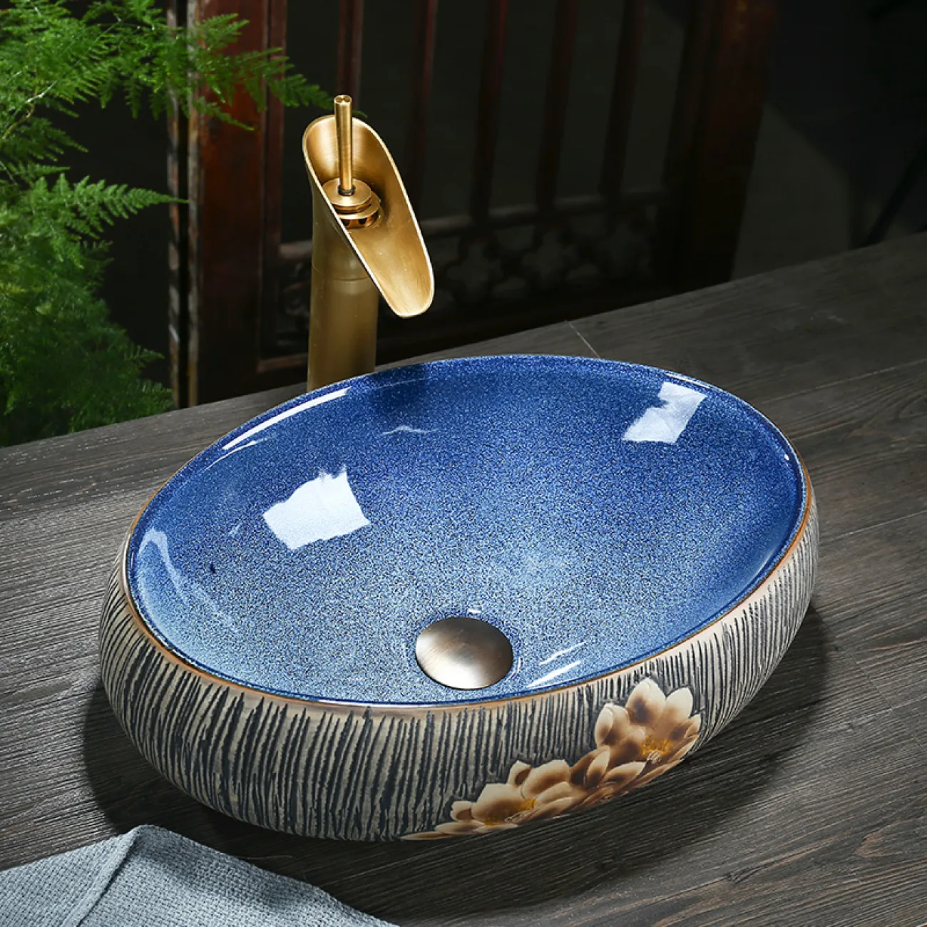 Керамический ретро умывальник  для ванной комнаты LaLume MB20666-23