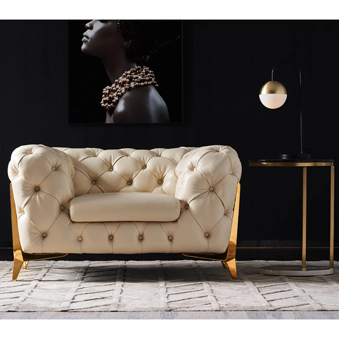 Современный светлый диван для гостиной LaLume MB20667-23