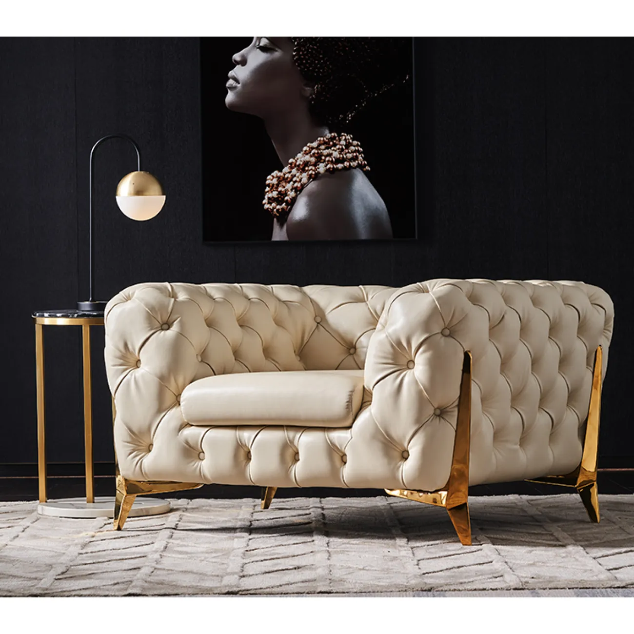 Современный светлый диван для гостиной LaLume MB20667-23