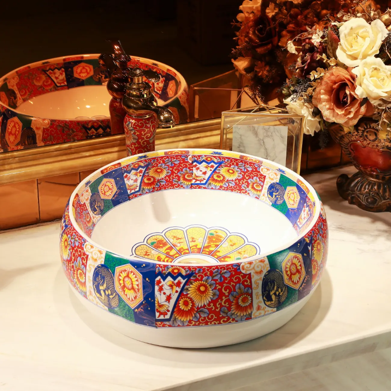 Керамический ретро умывальник для ванной комнаты LaLume MB20678-23