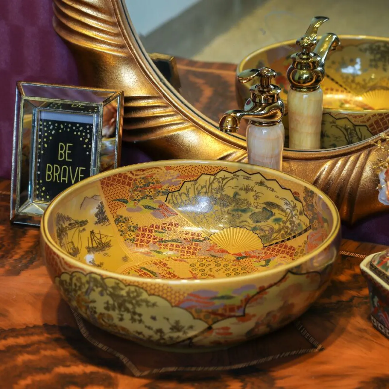 Керамический ретро умывальник для ванной комнаты LaLume MB20678-23