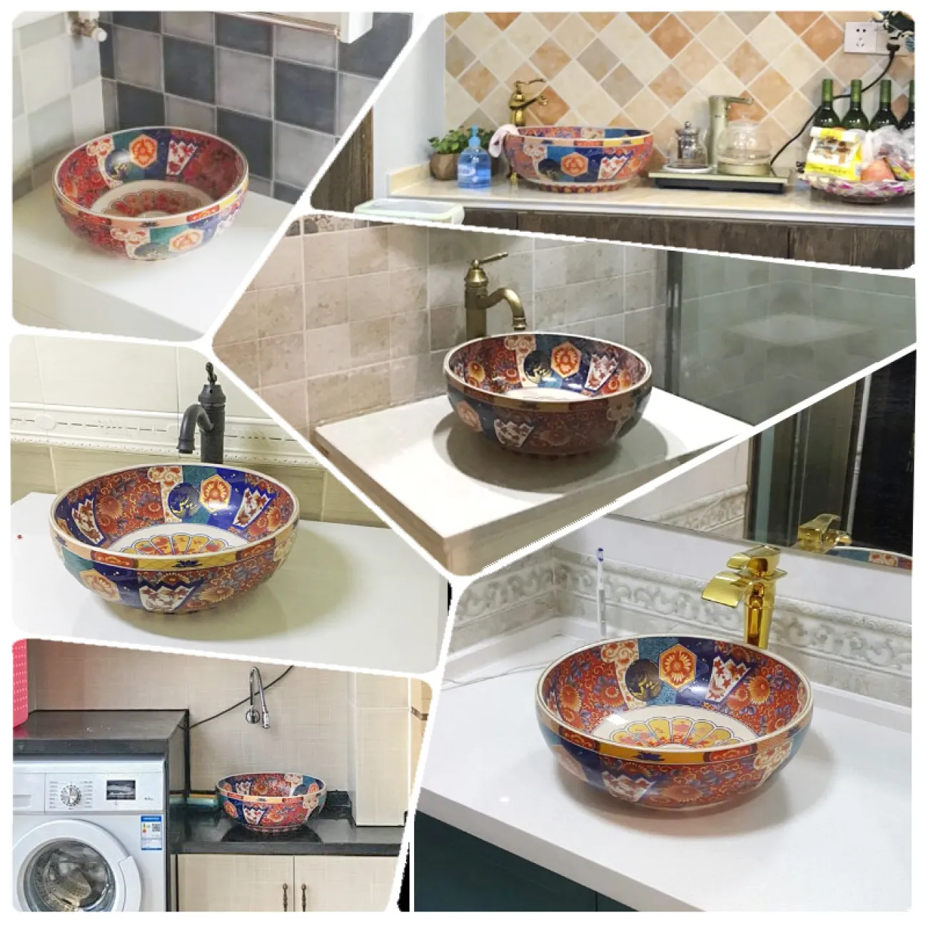 Керамический ретро умывальник для ванной комнаты LaLume MB20678-23