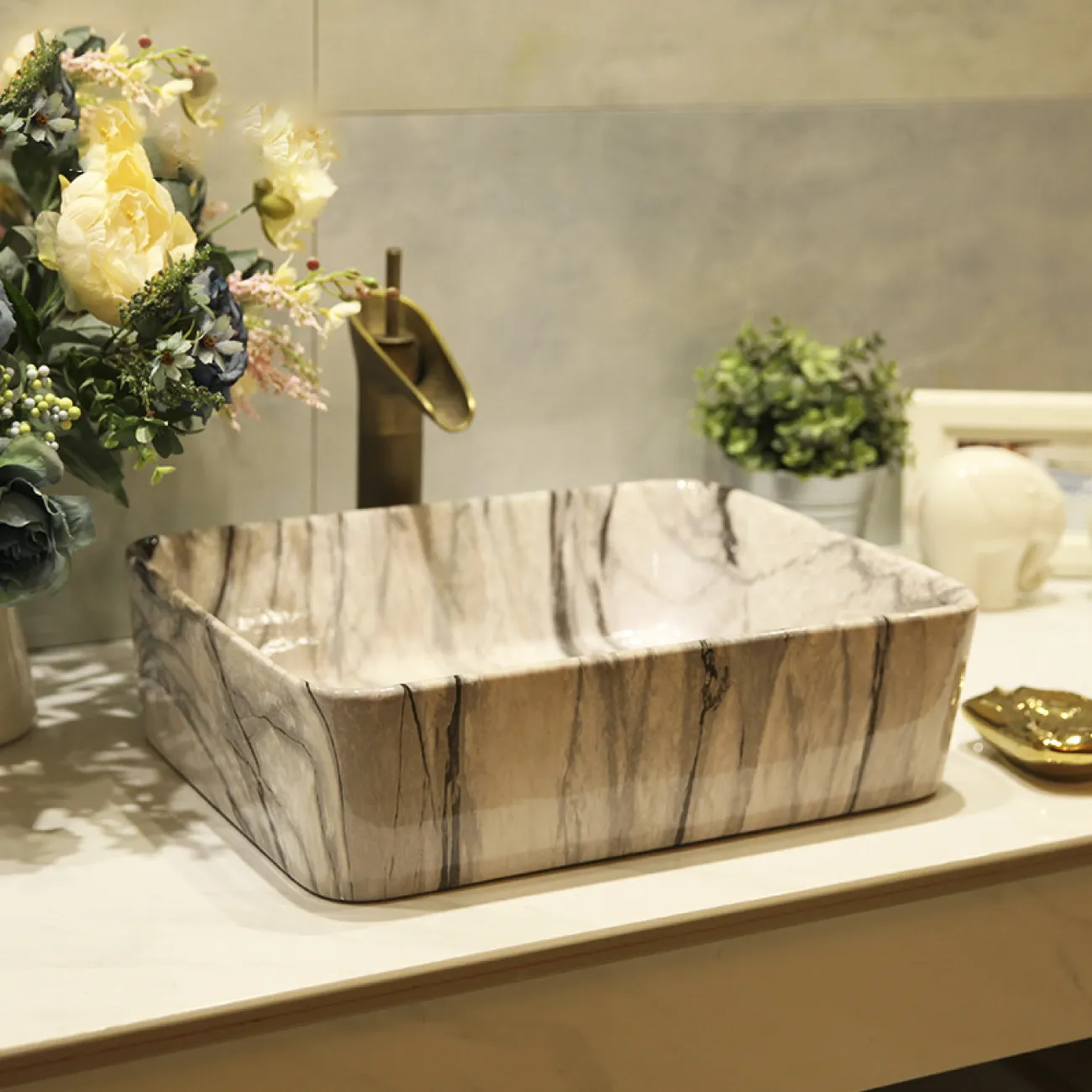 Керамический креативный умывальник для ванной комнаты LaLume  MB20665-23 ъ