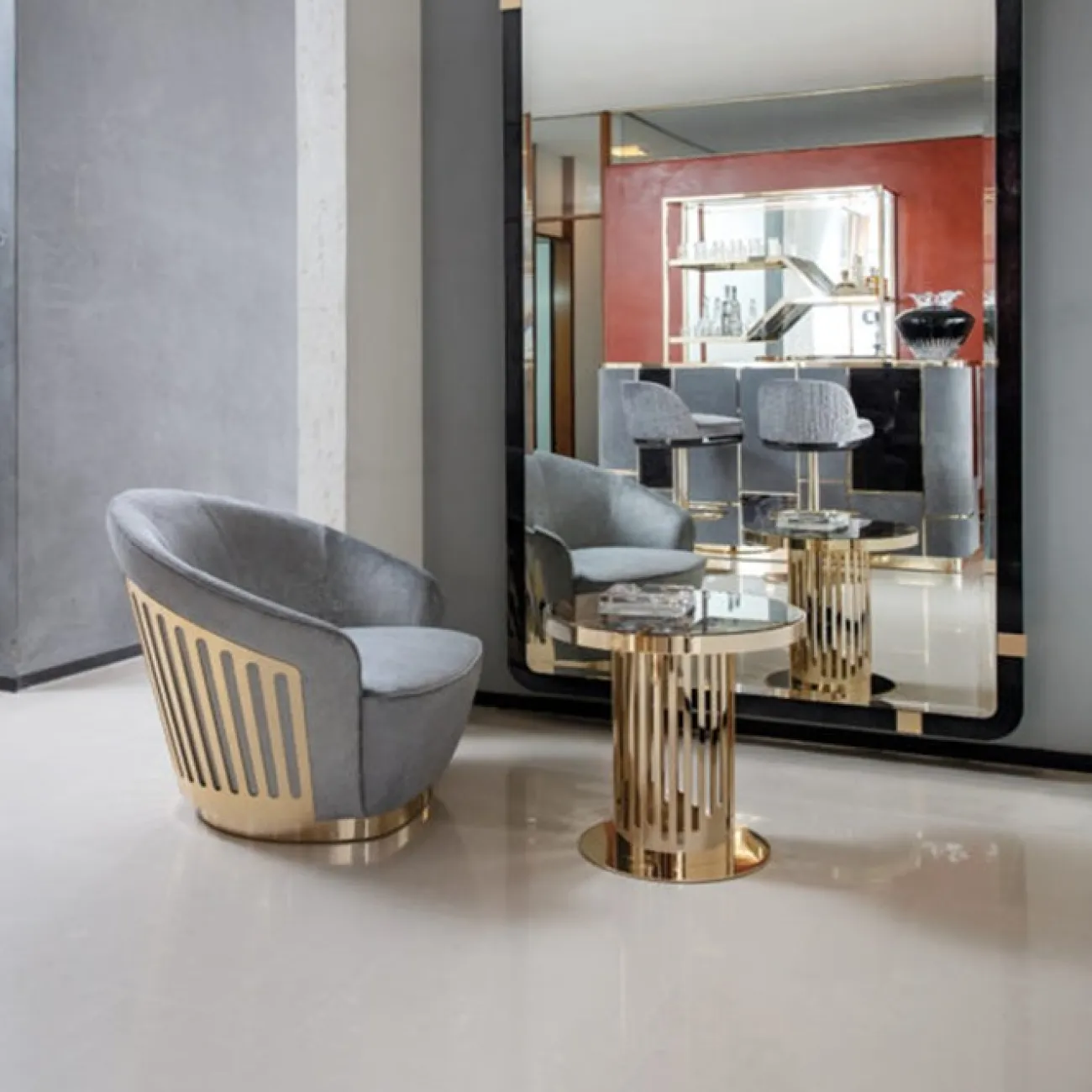 Круглый журнальный столик для гостиной LaLume MB20688-23 Круглый журнальный столик для гостиной LaLume MB20688-23