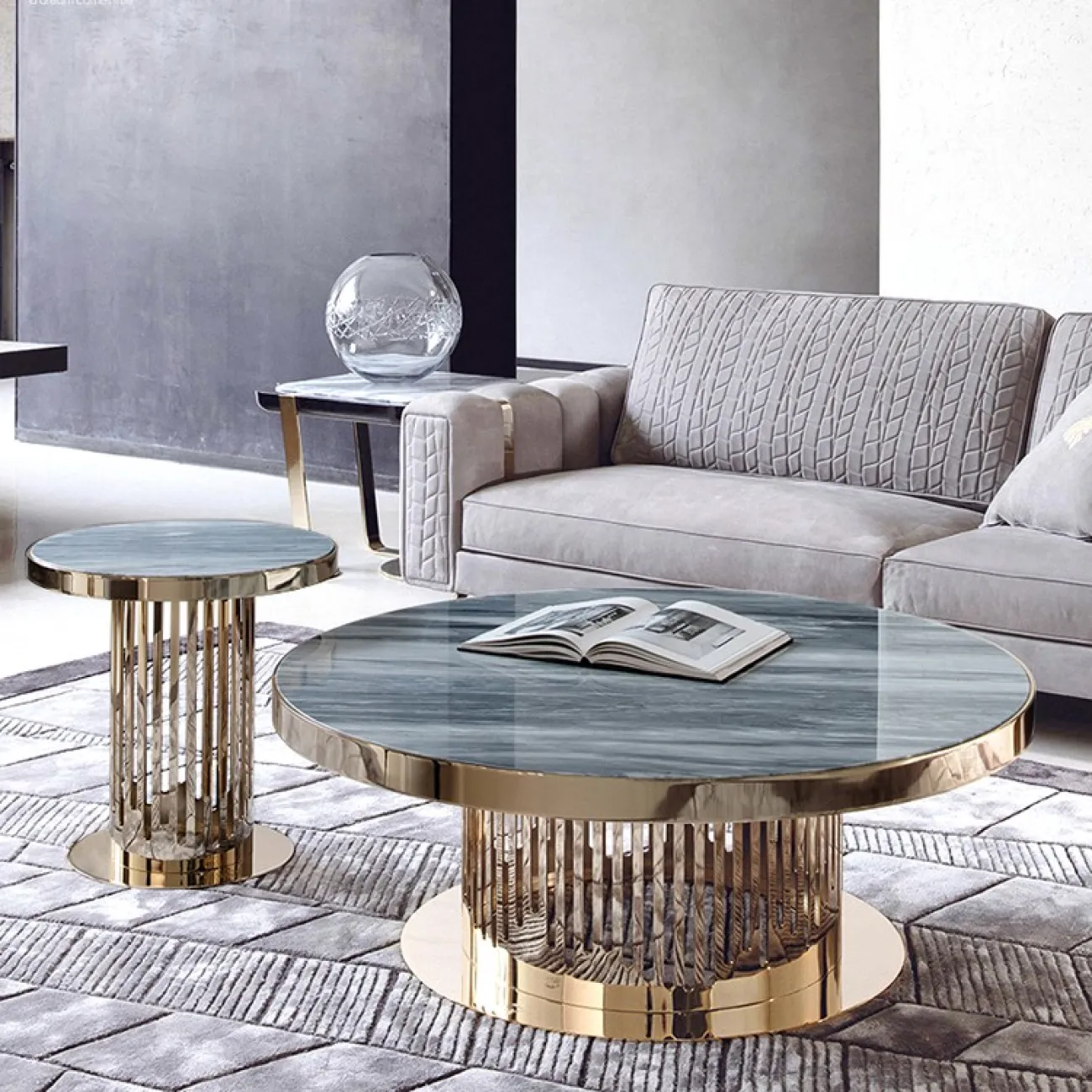 Круглый журнальный столик для гостиной LaLume MB20688-23 Круглый журнальный столик для гостиной LaLume MB20688-23