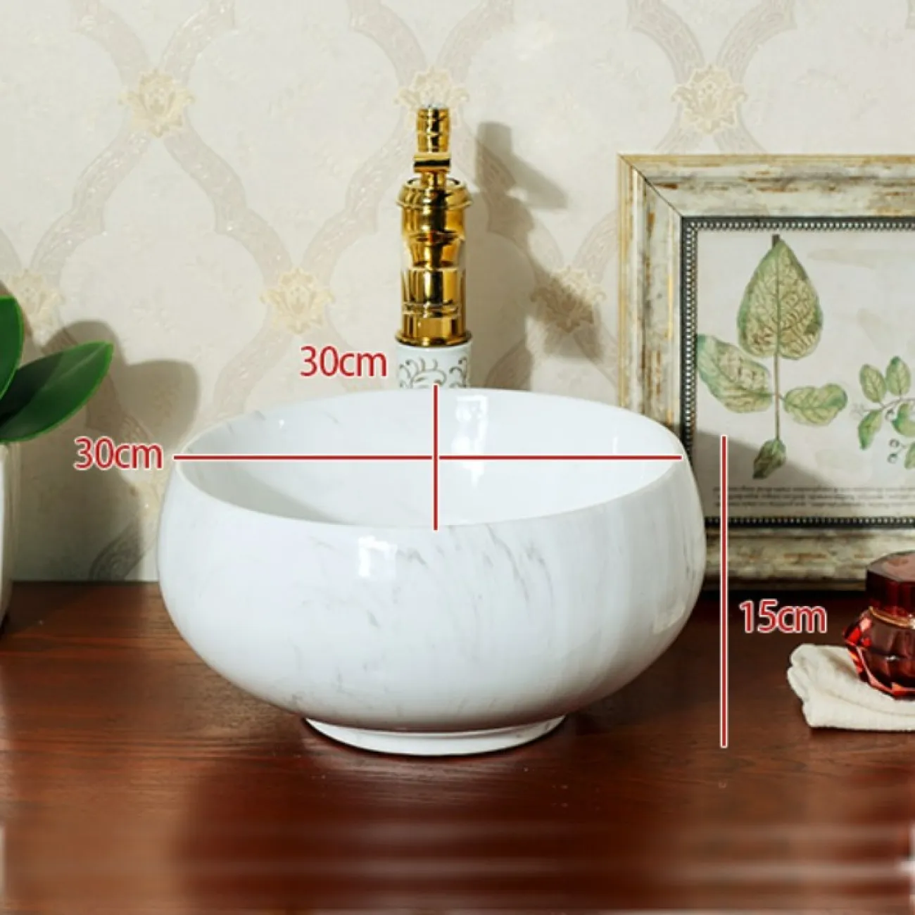 Керамический белый умывальник для ванной комнаты LaLume MB20689-23