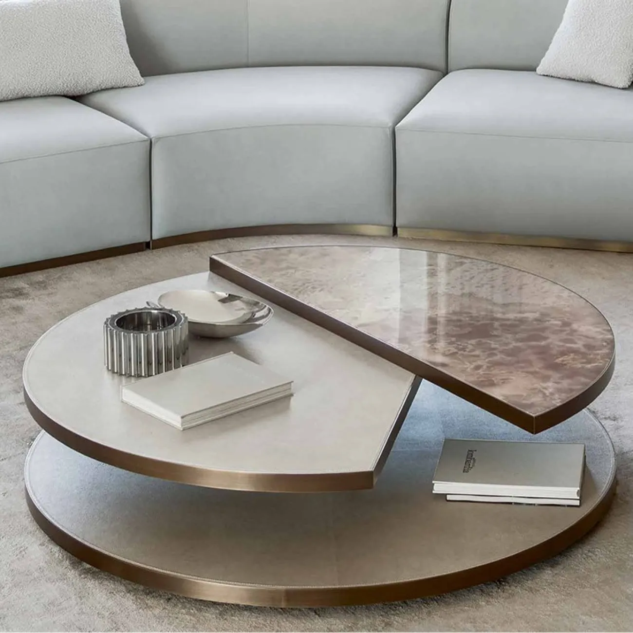 Мраморный журнальный стол для гостиной LaLume MB20690-23 Мраморный журнальный стол для гостиной LaLume MB20690-23