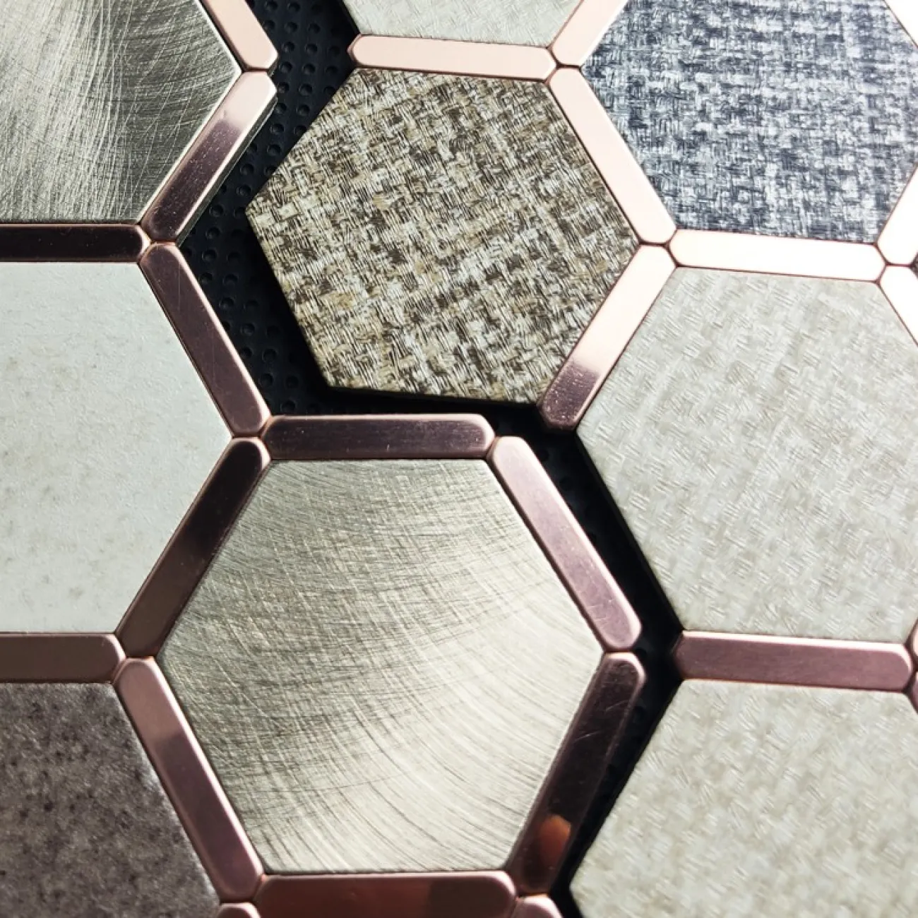 Шестиугольная 3д плитка в виде мозайки на самоклеющейся основе LaLume MB20840-23