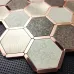 Шестиугольная 3д плитка в виде мозайки LaLume MB20840-23