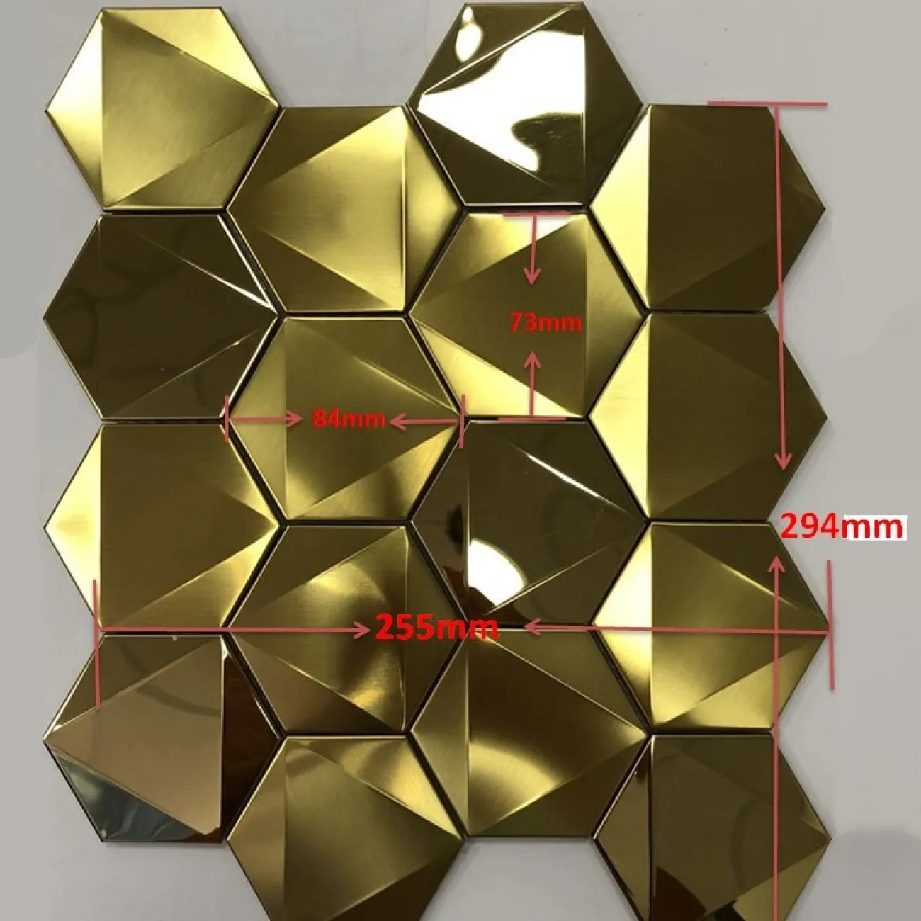 Креативная металлическая 3д плитка на самоклеющейся основе LaLume MB20840-23