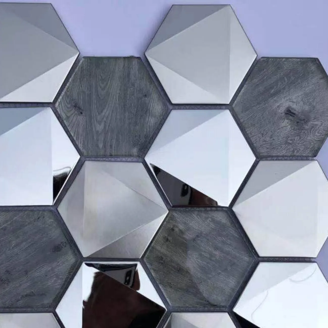 Креативная металлическая 3д плитка на самоклеющейся основе LaLume MB20840-23