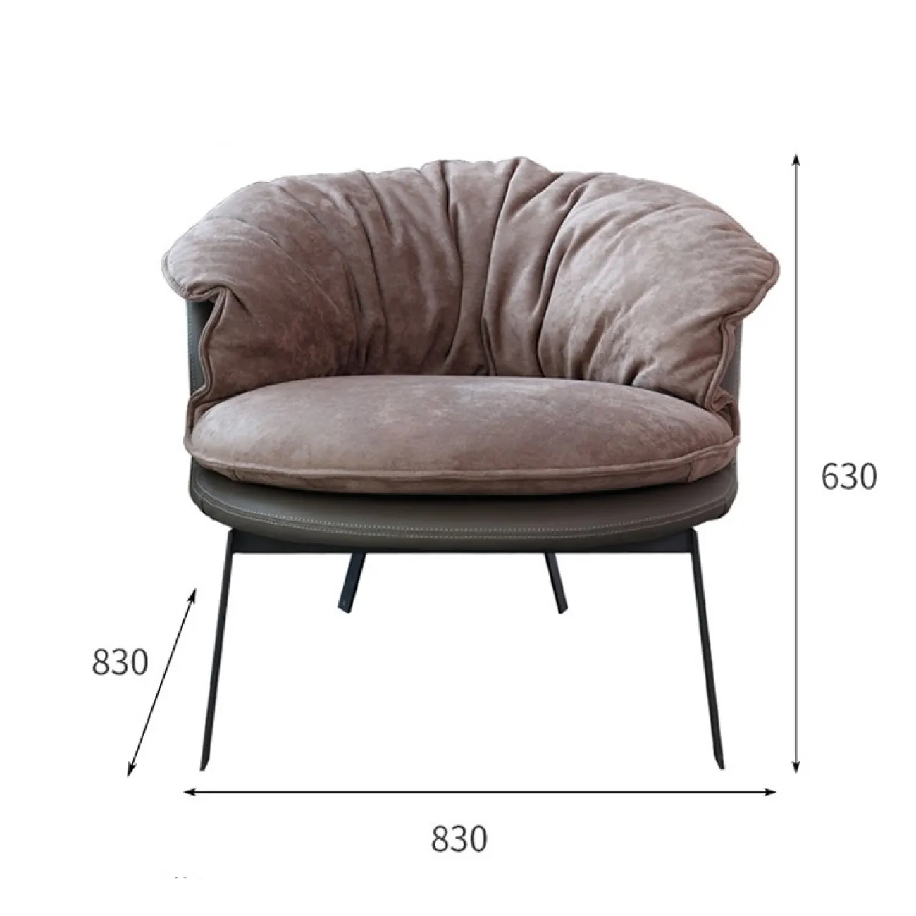 Роскошное одноместное кресло для гостиной LaLume MB20735-23