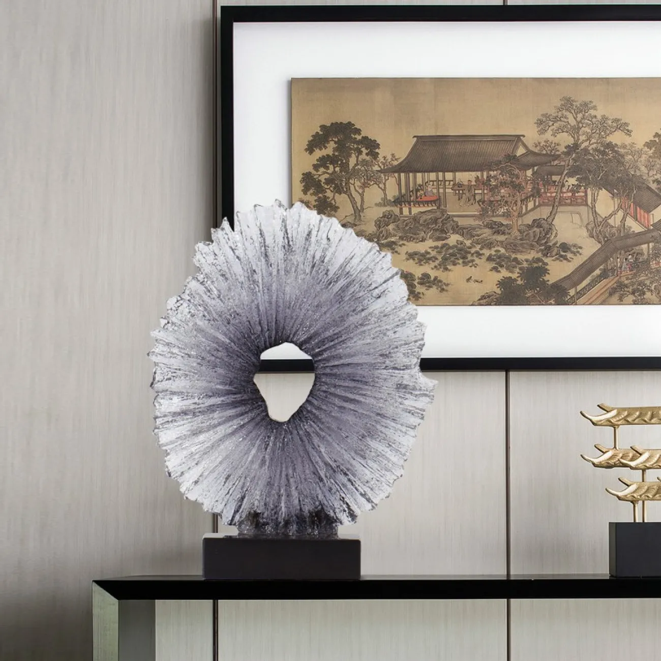 Прозрачная статуэтка в китайском стиле LaLume DK21056-23