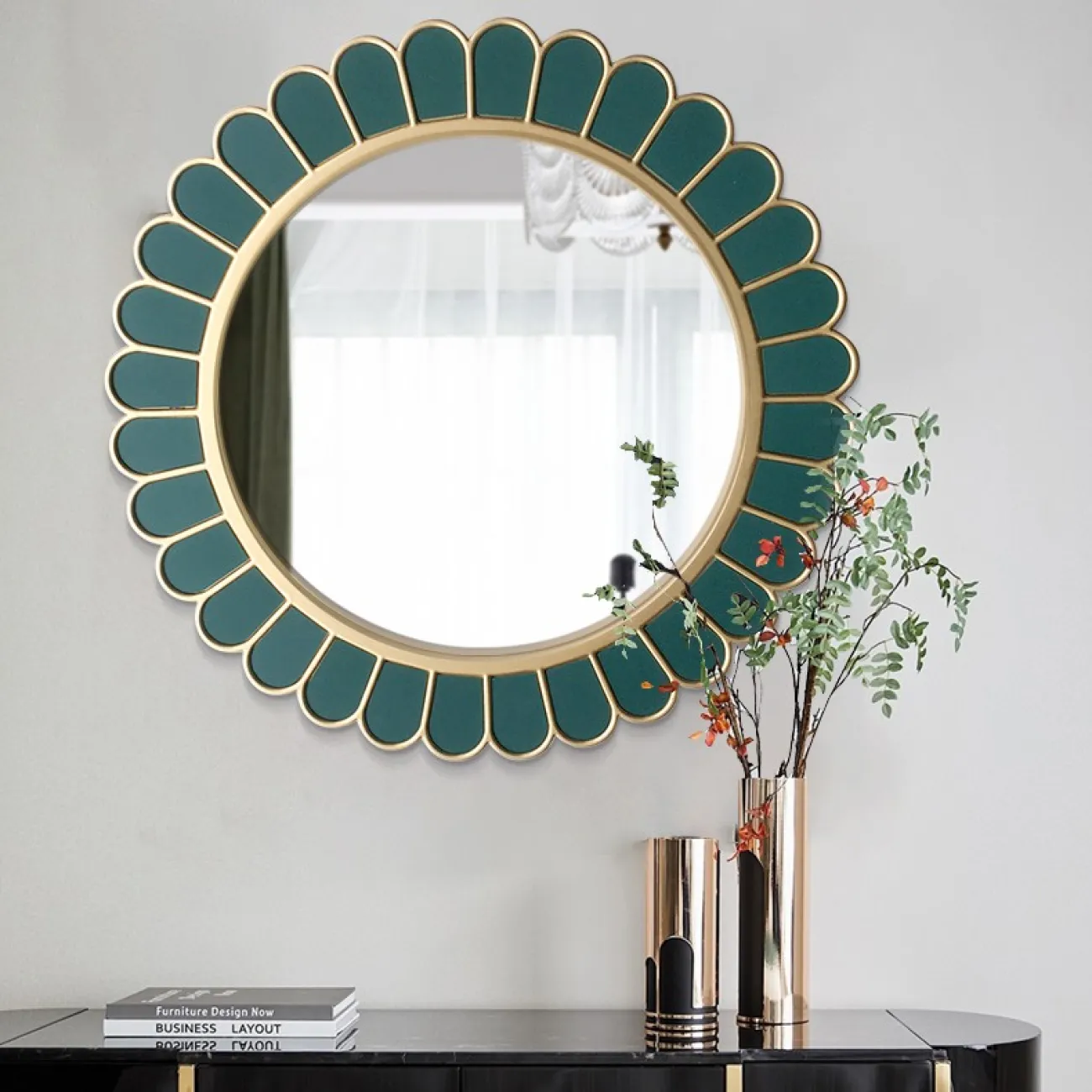 Креативное зеркало в форме цветка для гостиной DK20928-23