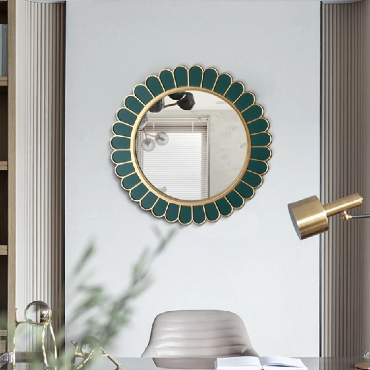 Креативное зеркало в форме цветка для гостиной DK20928-23